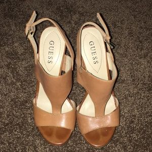 Tan Guess wedges